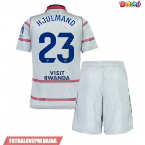 Lacne Dětský Futbalové dres Atletico Madrid Morten Hjulmand #23 2026-27 Krátky Rukáv - Tretina (+ trenírky)